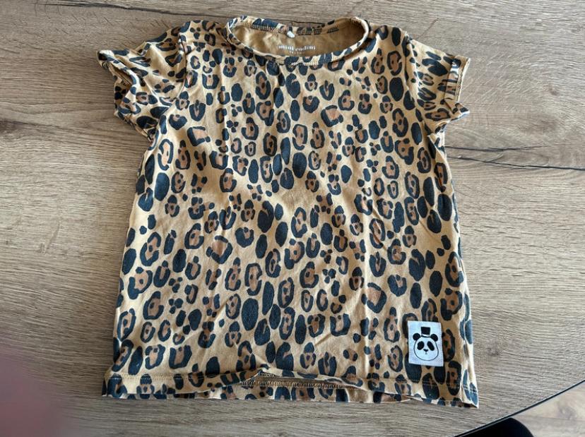 Mini Rodini | Meiden shirt | Maat 92/98 | Luipaardprint, Ophalen of Verzenden, Zo goed als nieuw, Meisje, Shirt of Longsleeve