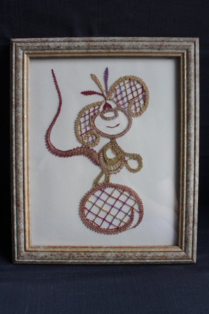 Modern kantkloswerk, handwerk, geschikt voor kinderkamer, Ophalen of Verzenden