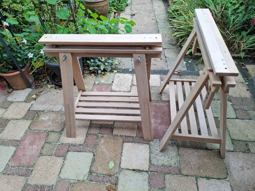 IKEA MITTBACK schraag – 2 stuks, Ophalen, In hoogte verstelbaar, Zo goed als nieuw, Hout