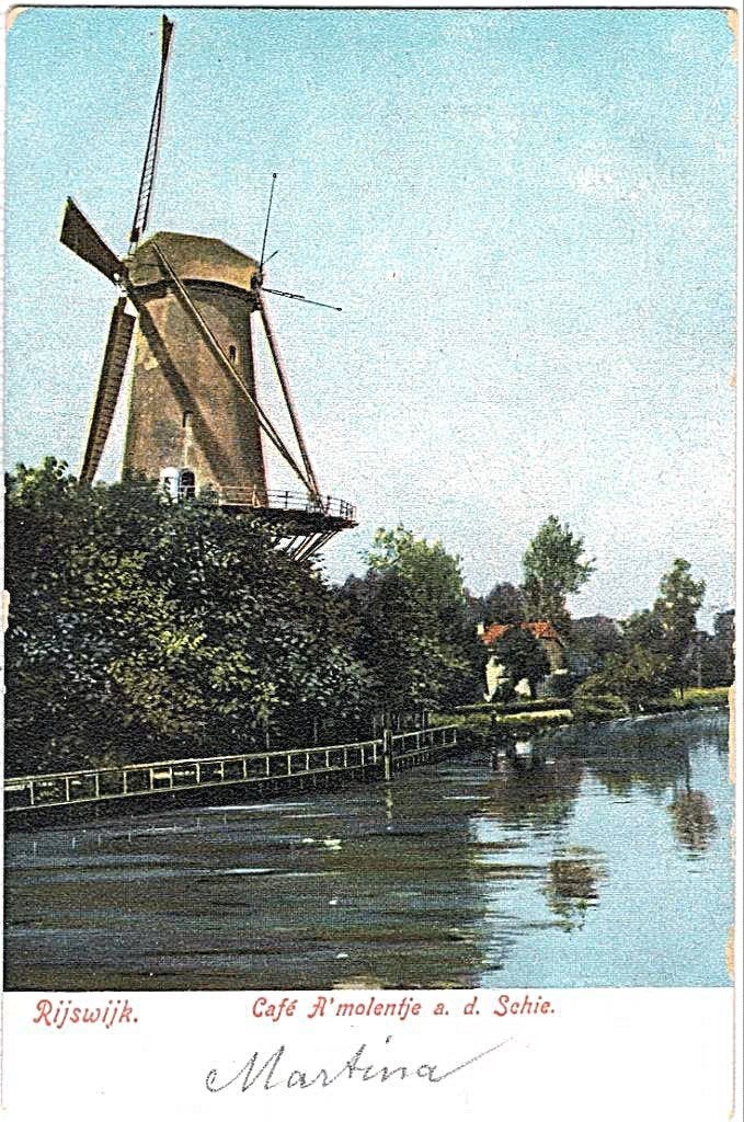 Rijswijk 11,café 't molentje ongelopen 1905, richtprijs 6,50, Verzamelen, Ansichtkaarten | Nederland, Verzenden, Voor 1920, Ongelopen
