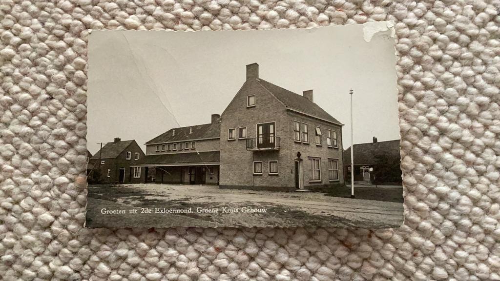 Ansichtkaart 2de Exloërmond Groene Kruis Gebouw. 923, Ophalen of Verzenden, 1940 tot 1960, Gelopen, Drenthe