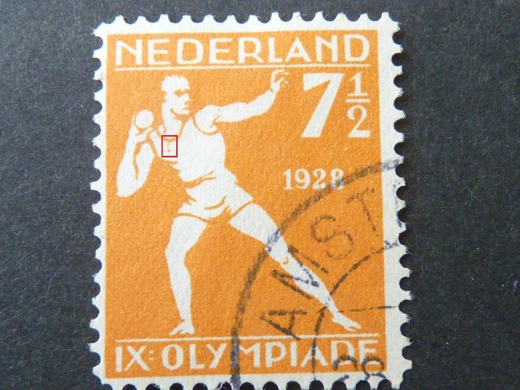 plaatfout  216 pm2 , gestempeld., Verzenden, T/m 1940, Gestempeld