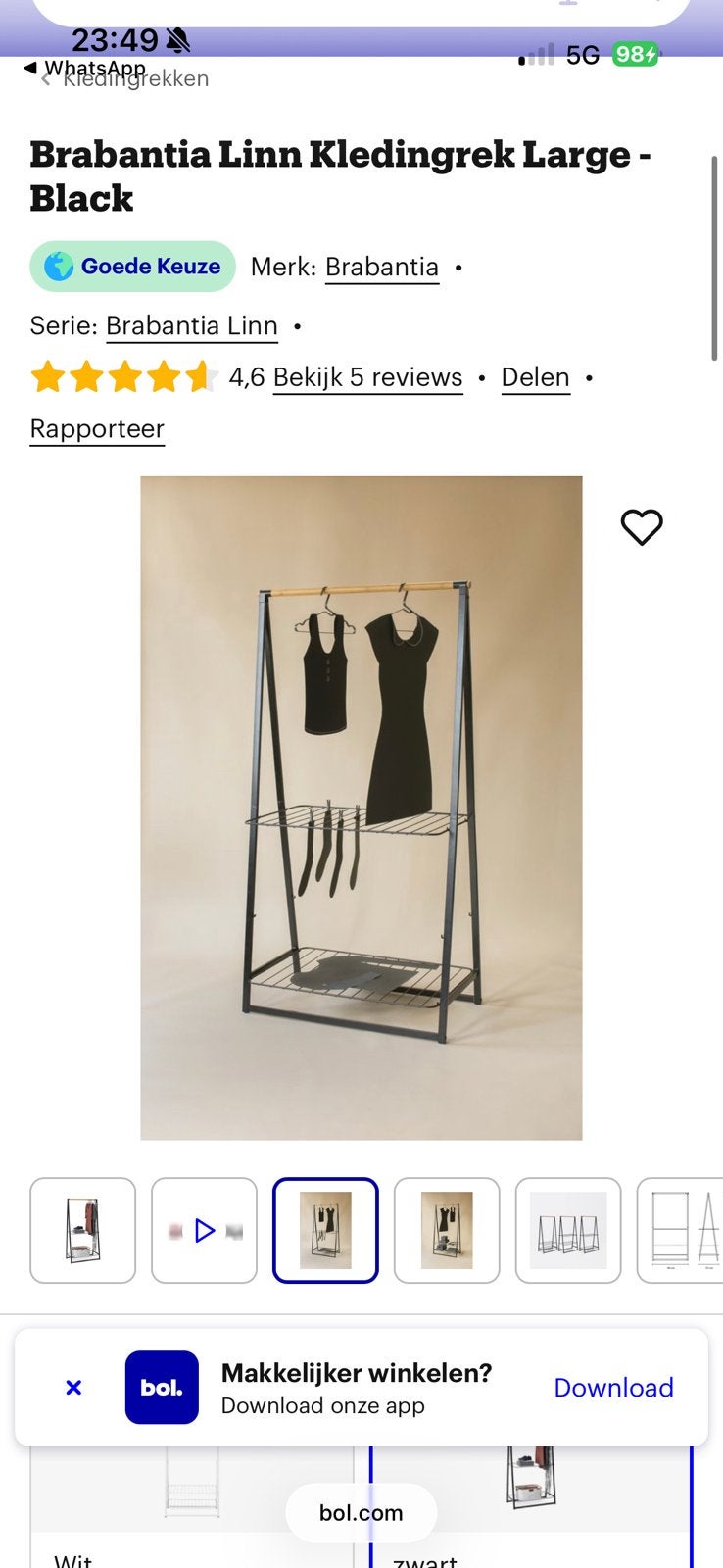 Kledingrek 2st, Ophalen, Gebruikt