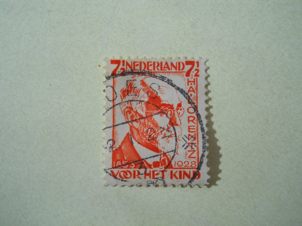 Nederland 1928 Kinderzegel H.A. Lorentz Nvph.222 gestempeld, Ophalen of Verzenden, T/m 1940, Gestempeld