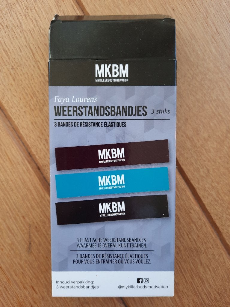MKBM 3 Stuks Weerstand Fitnessbanden - By Faya Laurens, Ophalen of Verzenden, Nieuw, Benen, Weerstandband