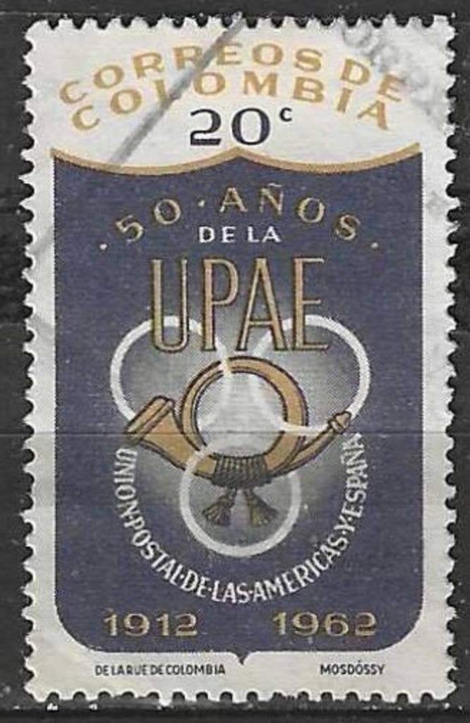 Colombia 1962 - Yvert 609 - Postovereenkomt UPAE (ST), Verzenden, Gestempeld, Zuid-Amerika