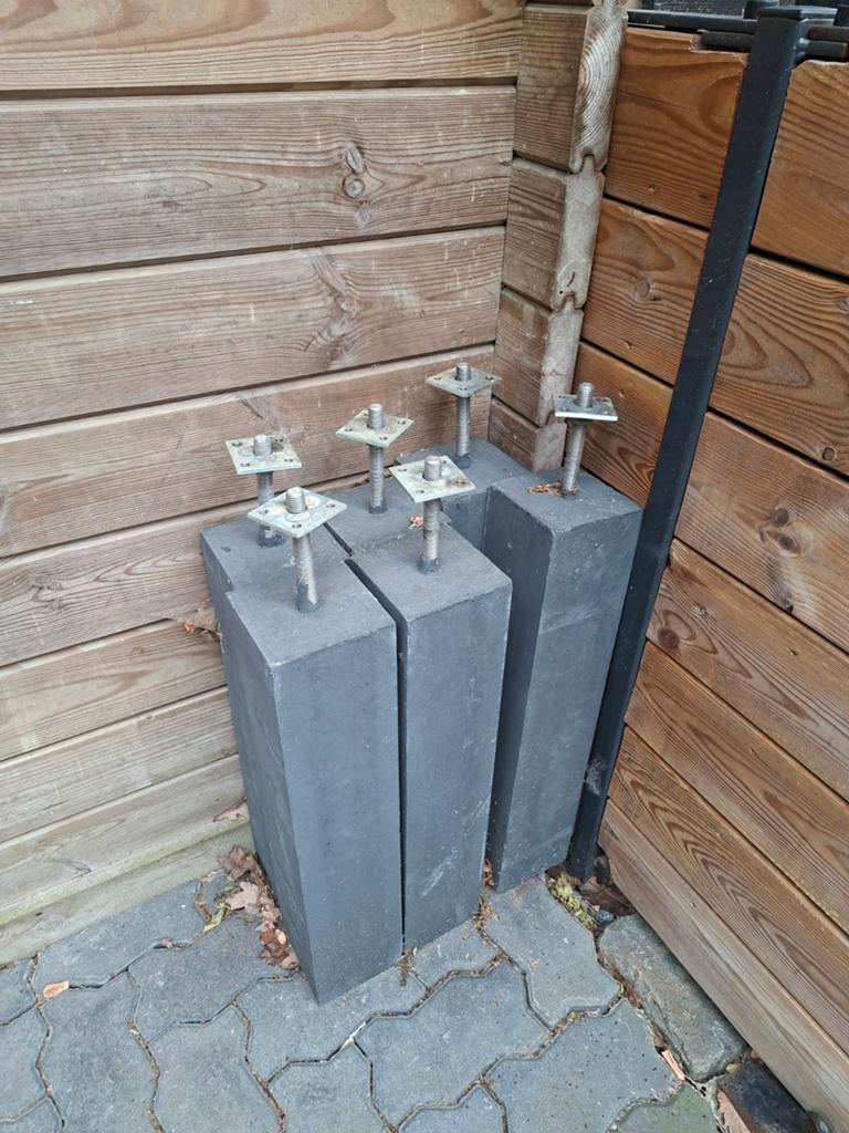 Betonpoeren antraciet 6 stuks, Doe-het-zelf en Verbouw, Overige Doe-het-zelf en Verbouw, Ophalen
