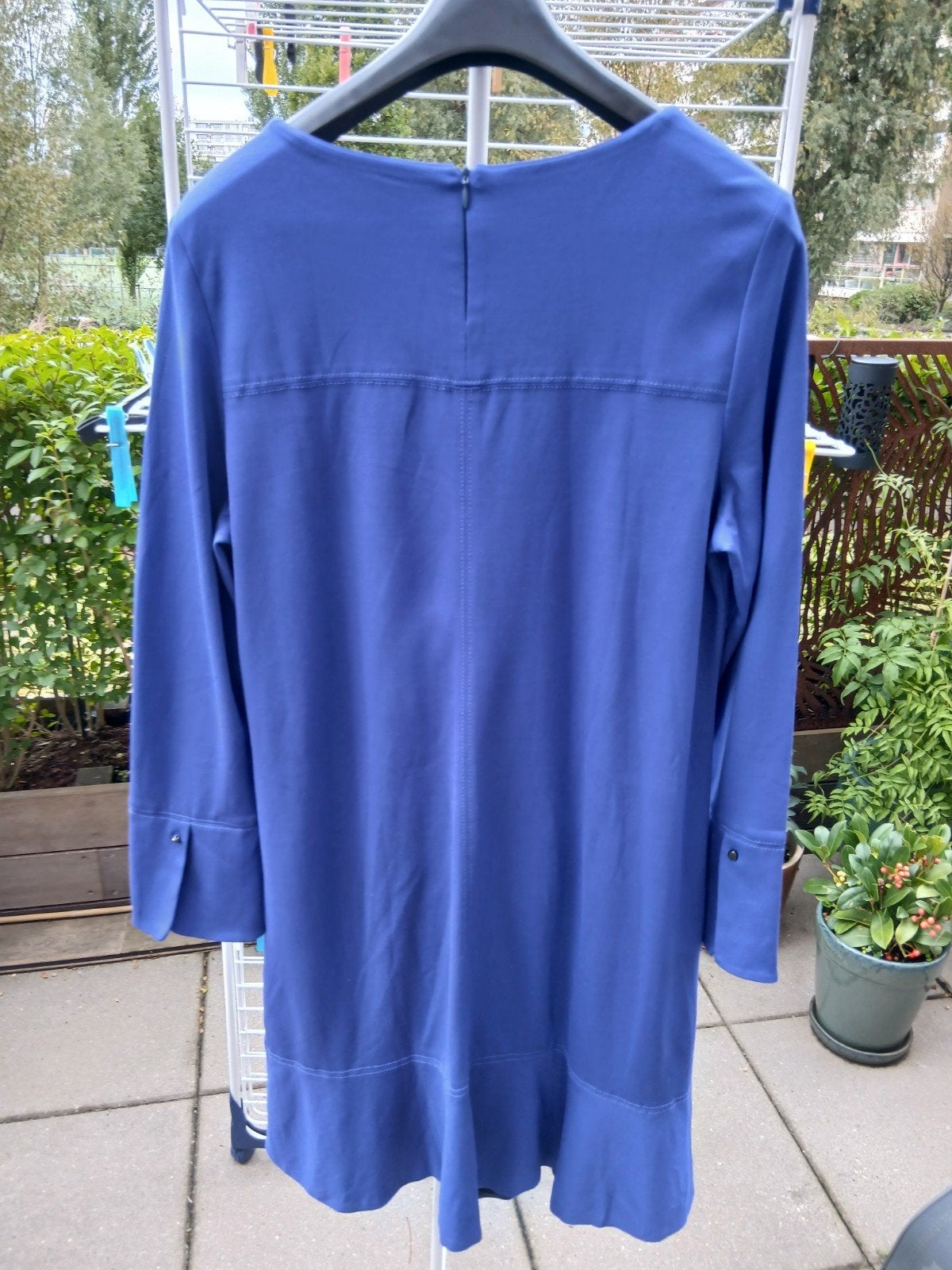 blauwe jurk, Kleding | Dames, Marccain, Ophalen of Verzenden, Gedragen, Maat 42/44 (L)