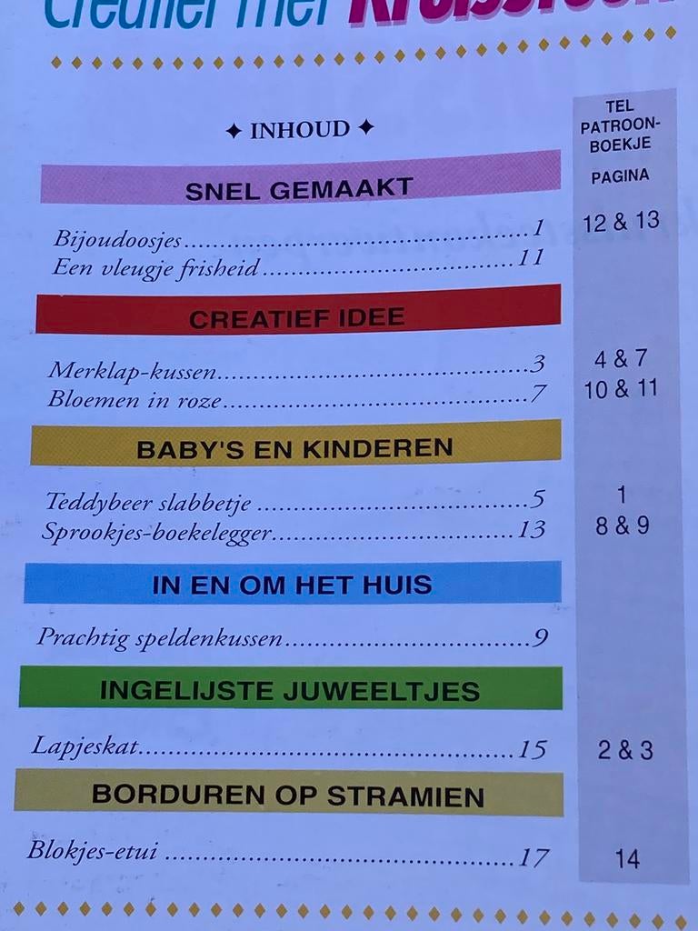 Borduur boeken, Hobby en Vrije tijd, Ophalen of Verzenden, Zo goed als nieuw, Patroon