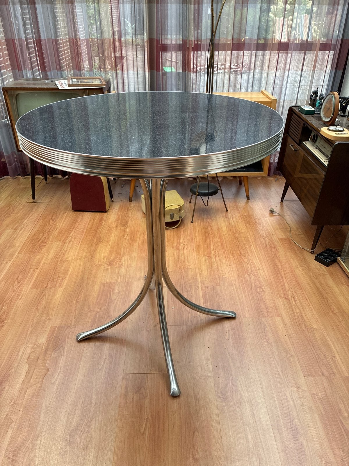 Vintage Diner Tafel Jaren '50 Stijl - Chroom & Formica, Ophalen