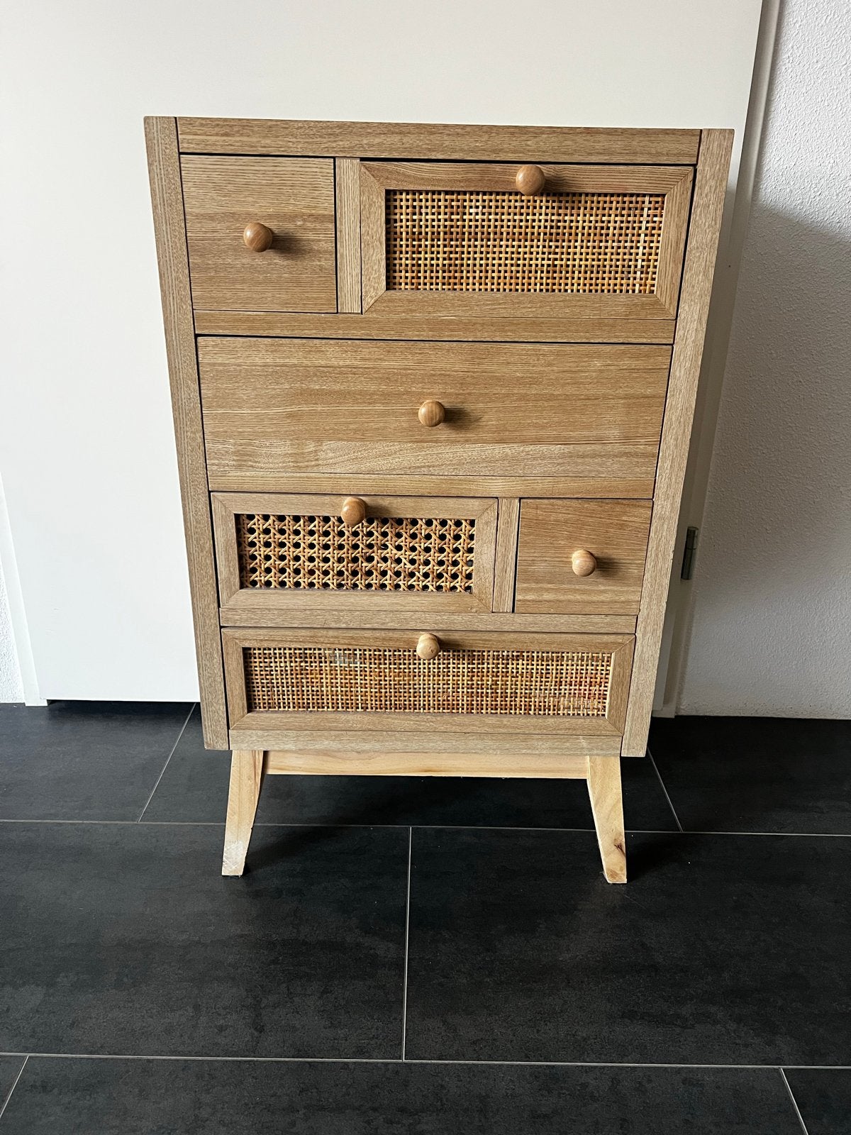 Rotan kastje met 6 lades - Opknapper, Huis en Inrichting, Ophalen, Overige materialen, Minder dan 50 cm, Gebruikt