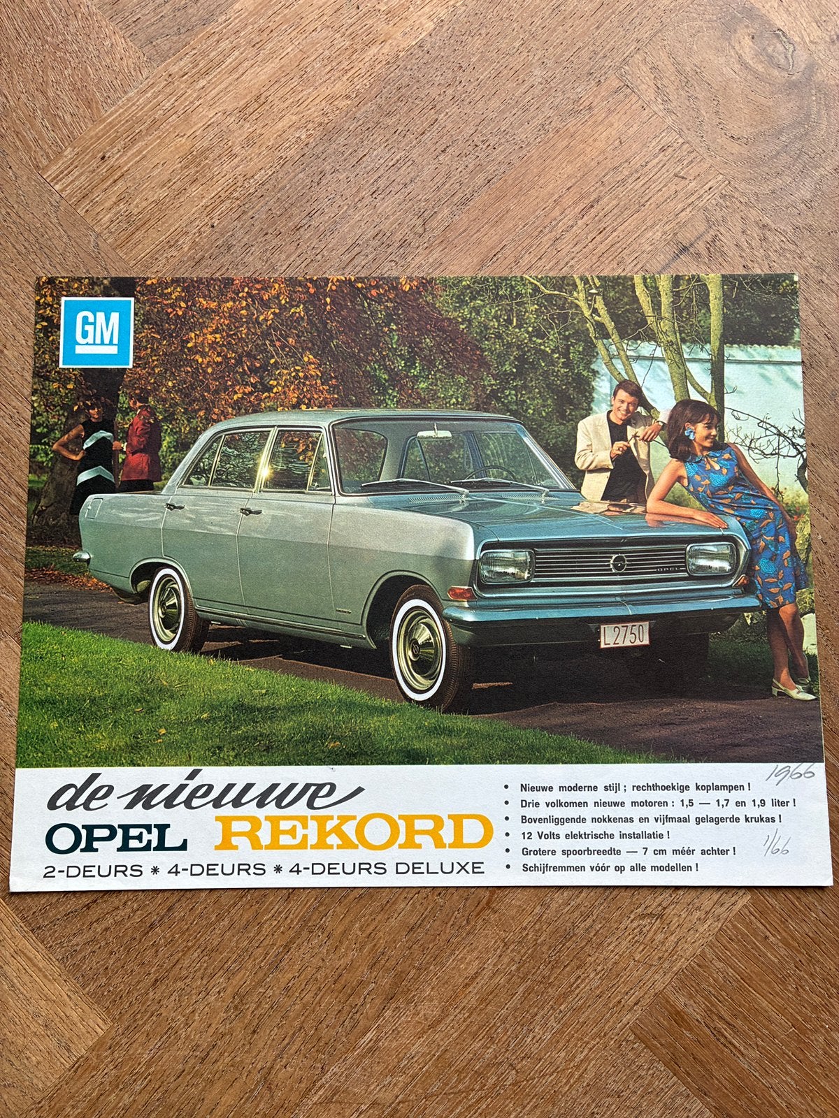 Opel Rekord brochure, Verzenden, Gelezen, Opel