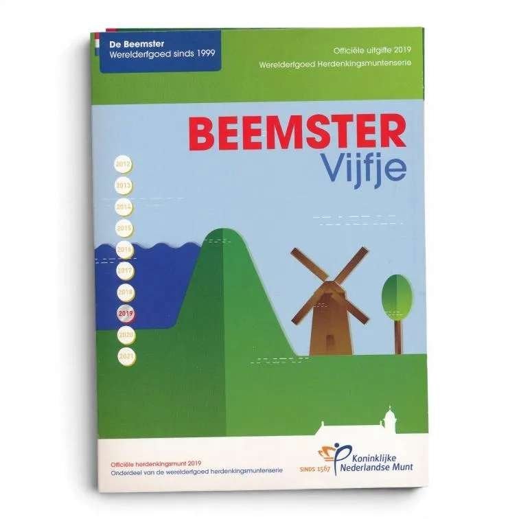NL 5 Euro 2019 Beemster Vijfje – Zilver Proof in blister