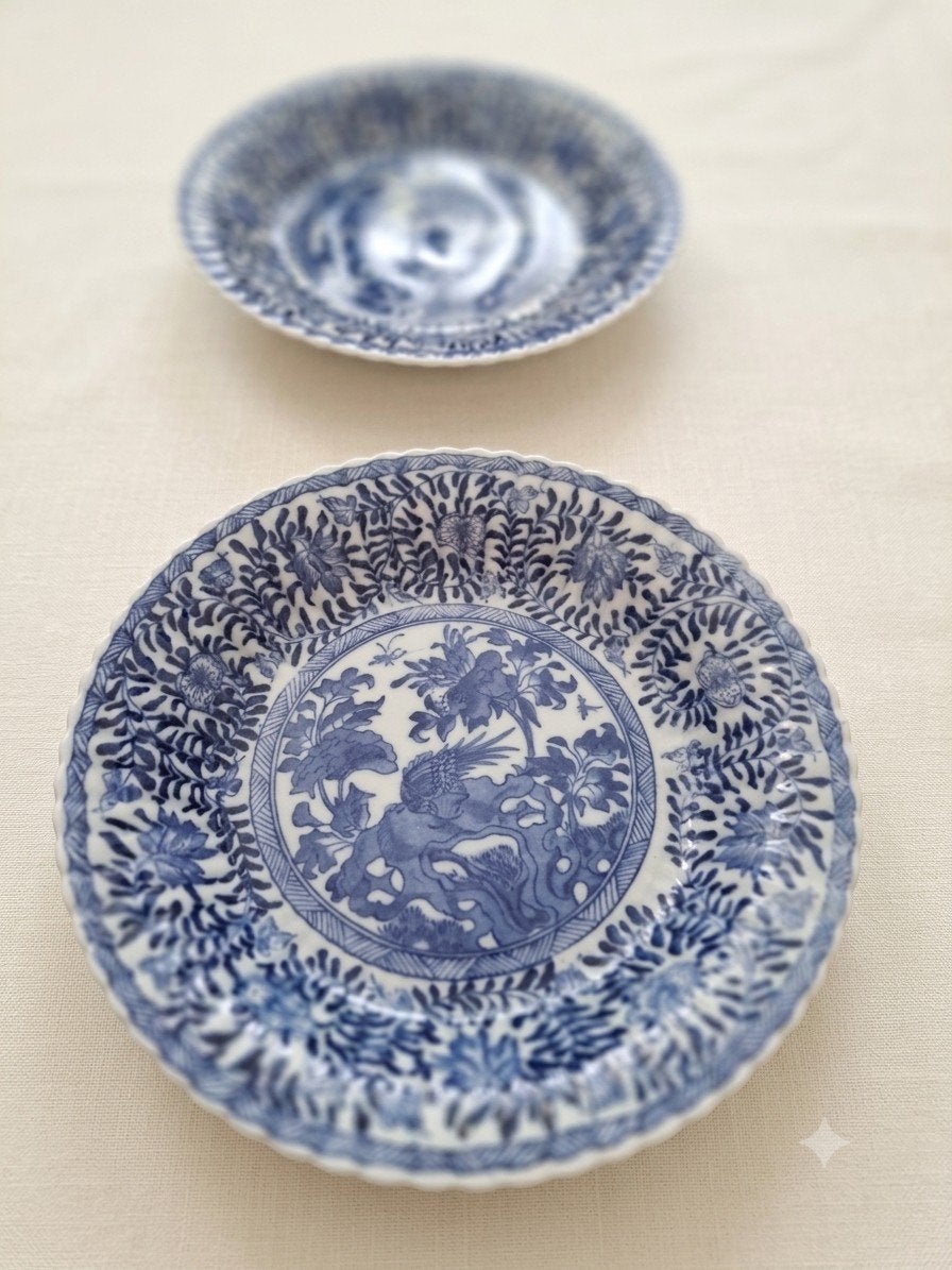 Set van 2 antieke Chinese export porseleinen borden, Ophalen of Verzenden