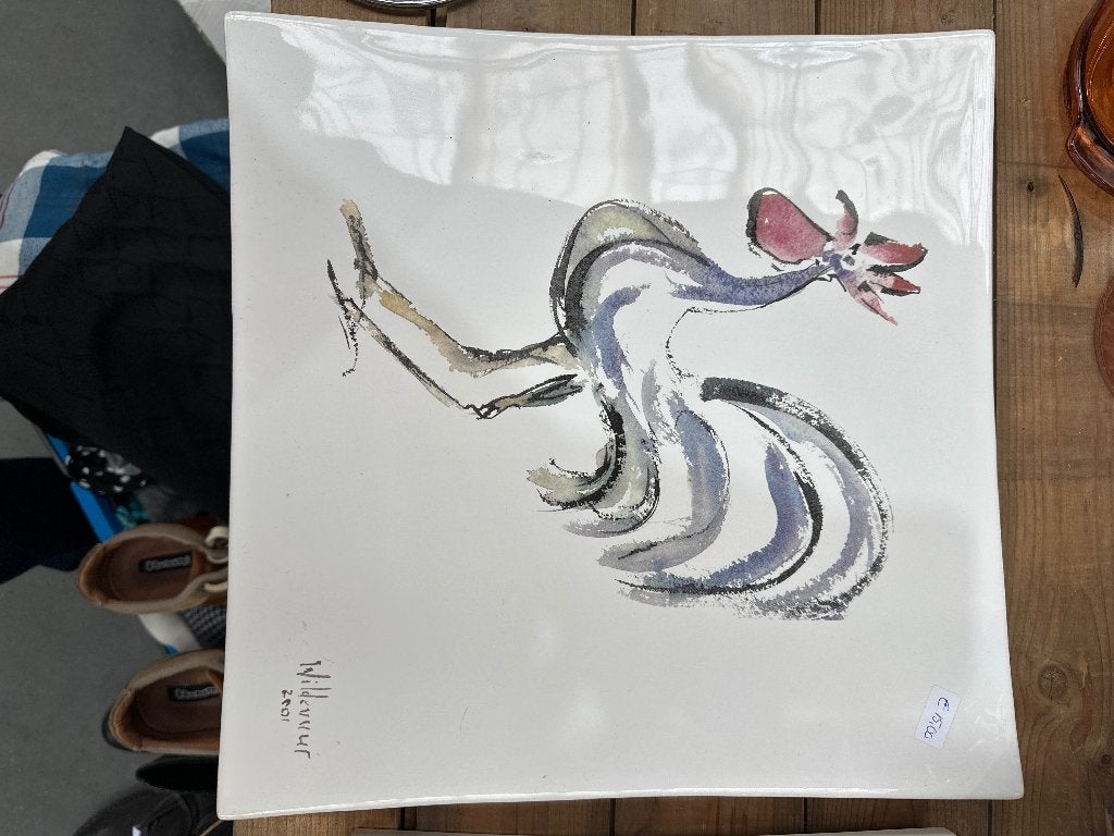 Mooie grote schaal van kunstenares Wildevuur, Ophalen of Verzenden