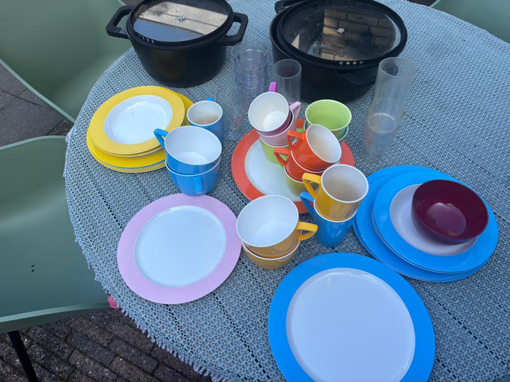 Camping  servies, Caravans en Kamperen, Kampeeraccessoires, Ophalen, Gebruikt