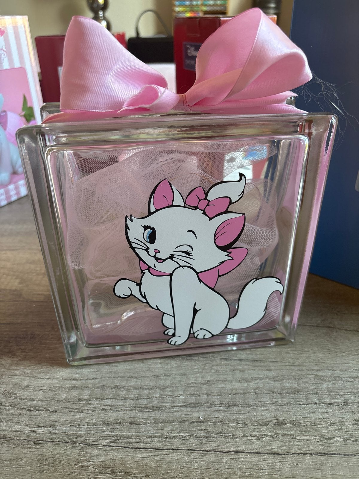 Decoratieve spaarpot Disney Marie Kat - Glazen spaarpot, Ophalen of Verzenden, Zo goed als nieuw, Overige materialen, Strip- of Tekenfilmfiguur