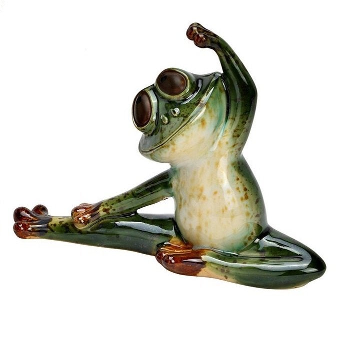 Beeldje yoga kikker - 3 verschillende posities - keramiek, Ophalen of Verzenden, Nieuw, Dier