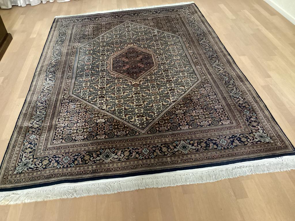Perzisch Tapijt (2.60m x 1.75m) met anti-slip ondertapijt, Ophalen, Blauw, 150 tot 200 cm, 200 cm of meer