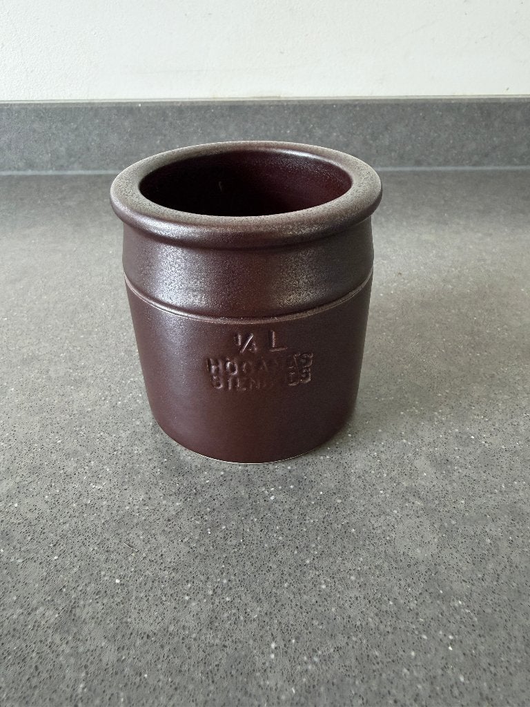 Vintage Höganäs Keramik pot met een inhoud van 1/4 liter, Ophalen of Verzenden