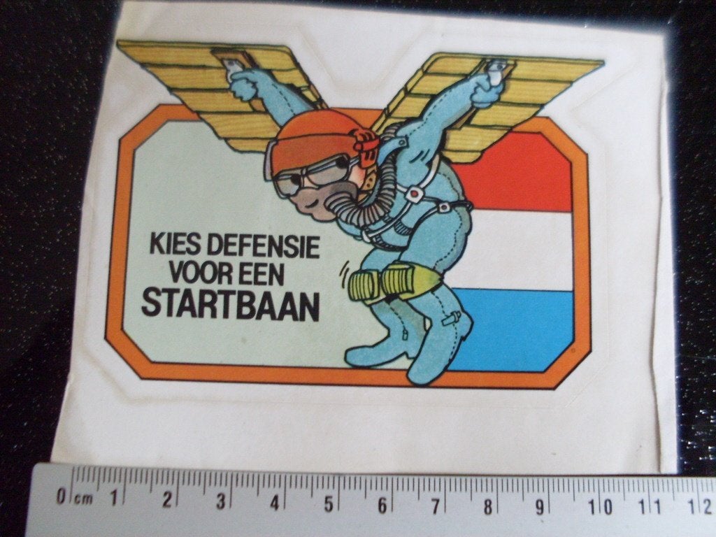 sticker kies defensie voor een startbaan KLu luchtmacht, Verzenden, Zo goed als nieuw, Bedrijf of Vereniging