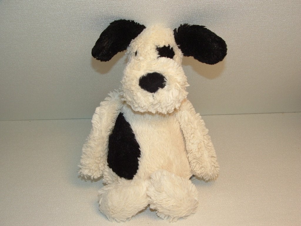JELLYCAT LONDON HOND BASHFUL BLACK & CREAM DOG, Ophalen of Verzenden, Nieuw, Overige typen