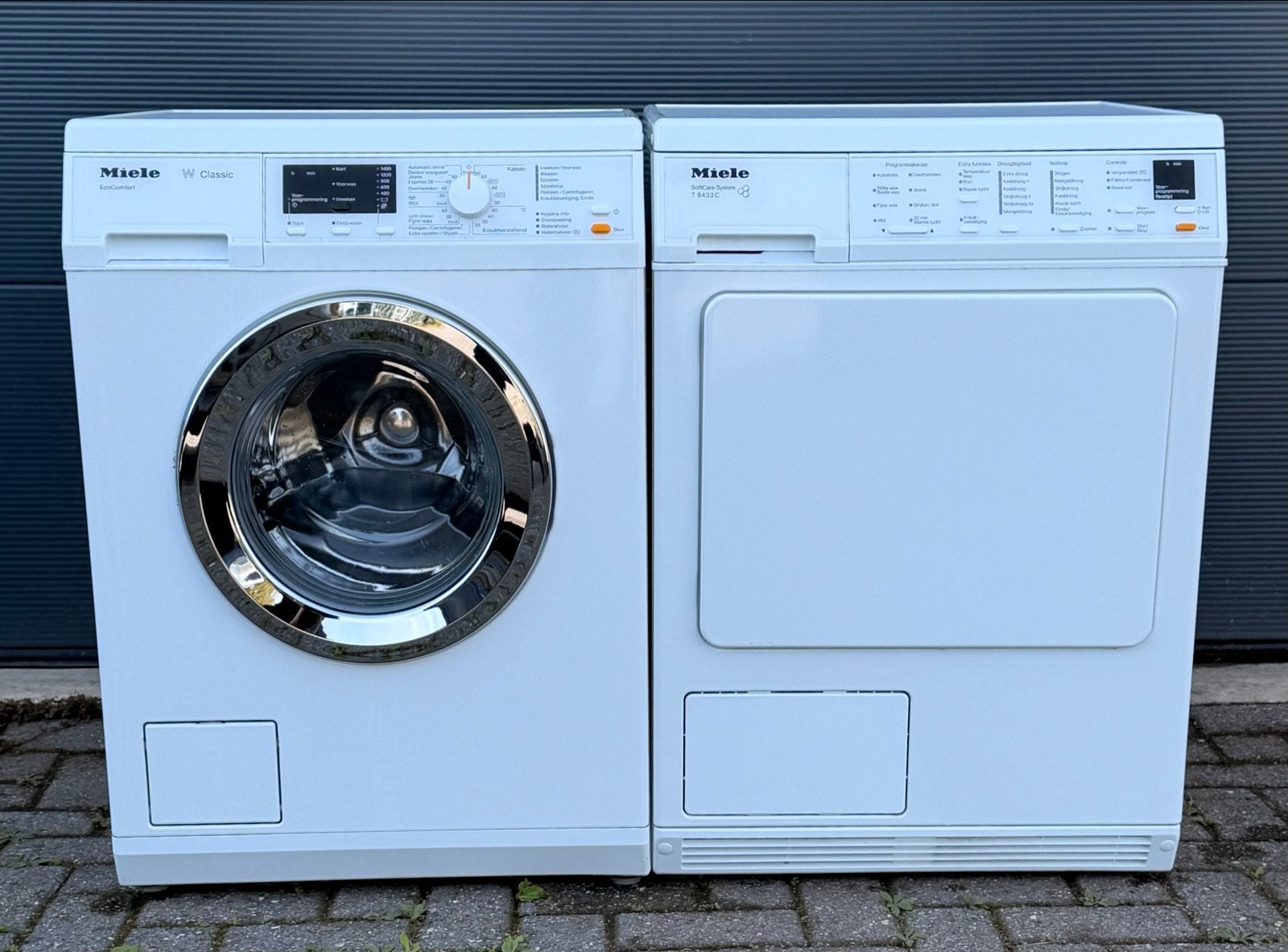 Miele W Classic Wasmachine en Condensdroger Set, 8 tot 10 kg, Ophalen of Verzenden, Zo goed als nieuw