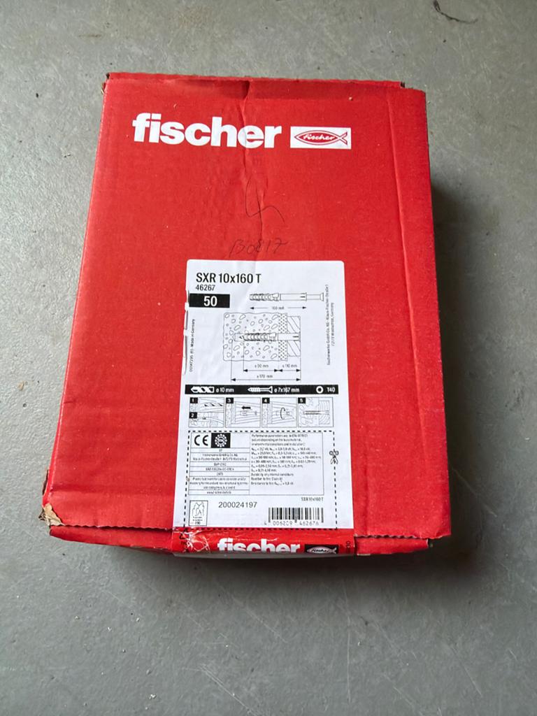 Fischer Constructieplug SXR 10 x 160 T verzonken kop, Doe-het-zelf en Verbouw, Ophalen of Verzenden, Nieuw, 100 tot 250 mm, Pluggen