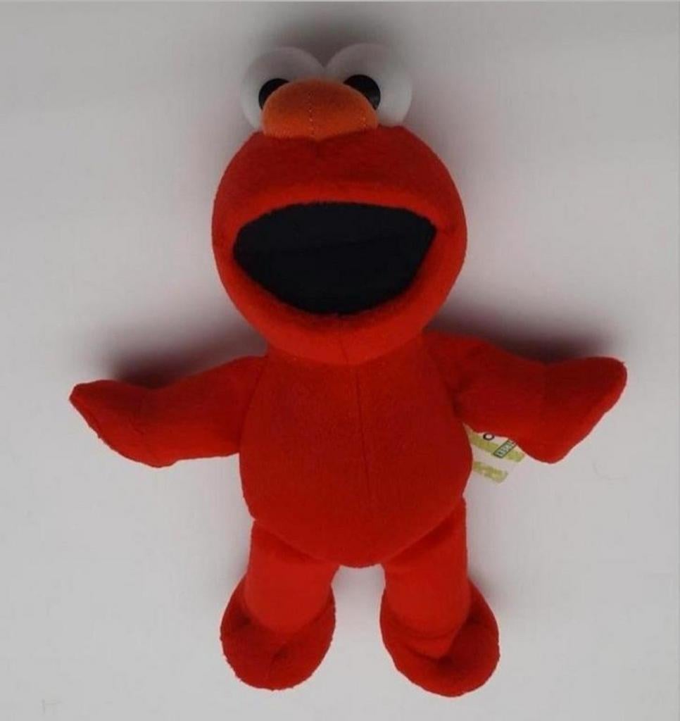 Sesamstraat Elmo knuffel Fisher Price uit 2002 ca. 30cm, Overige karakters, Ophalen of Verzenden, Zo goed als nieuw, Overige typen