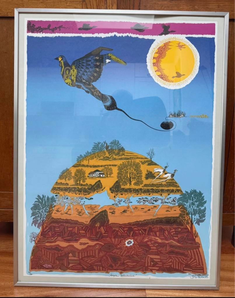 Limited edition framed lithograph, Dutch artist Bart Filet, Ophalen of Verzenden