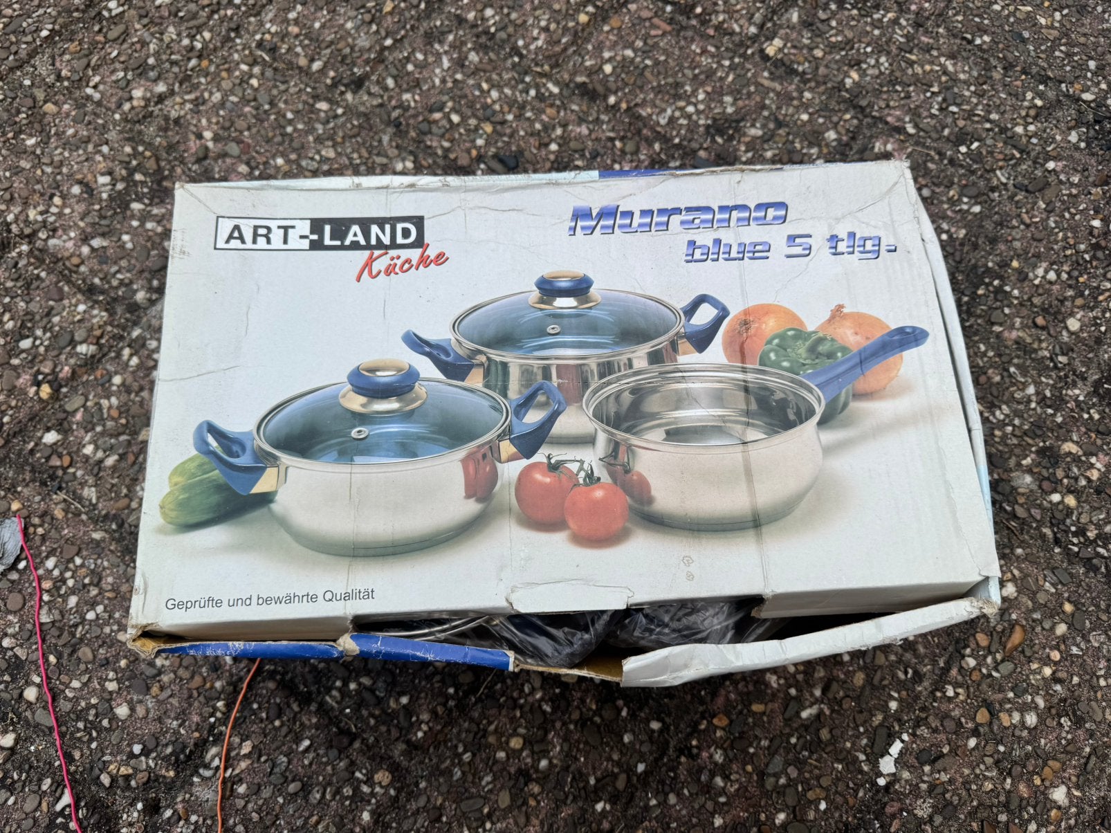 Pannenset, Ophalen, Zo goed als nieuw, Rvs, Pannenset