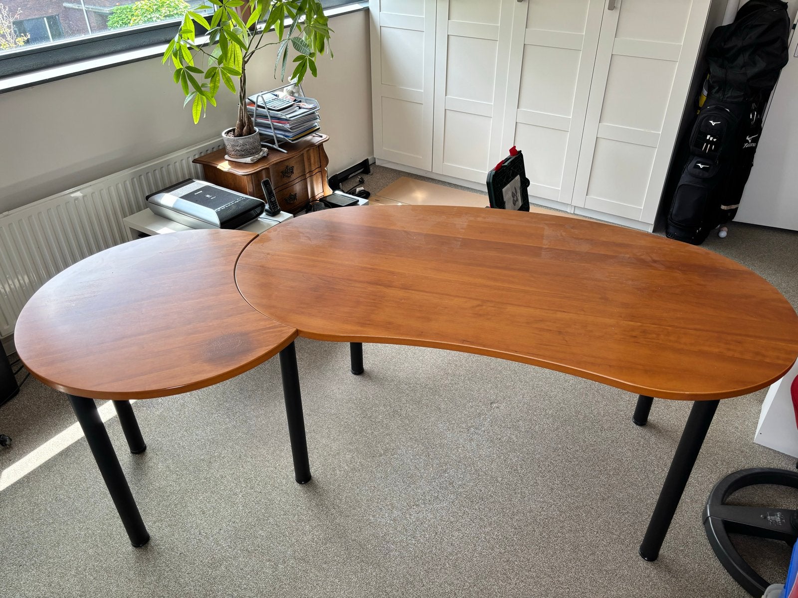Bureau met zijstuk, Ophalen, Gebruikt, 50 tot 100 cm, 150 tot 200 cm
