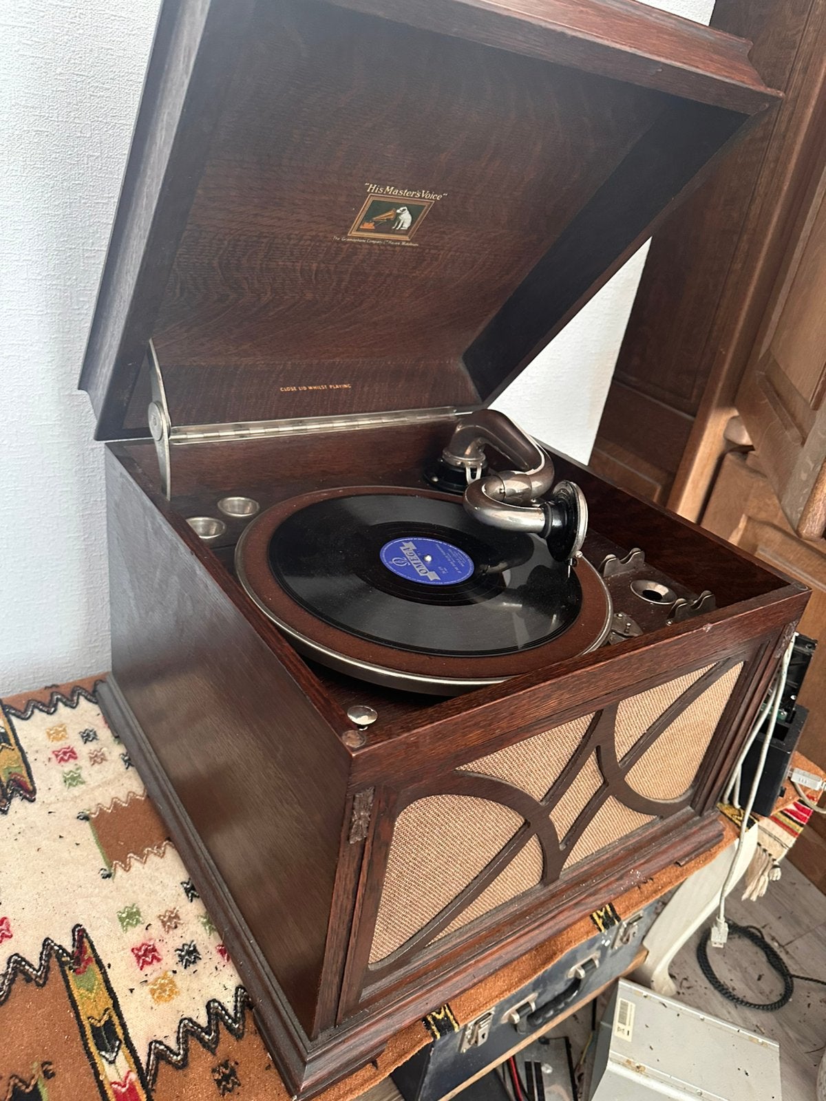 His Master's Voice Grammofoon Platenspeler, Antiek en Kunst, Ophalen