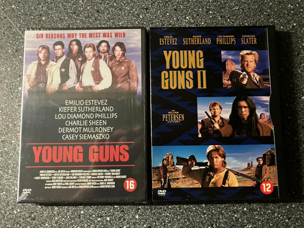 Young Guns (1988) + Young Guns II (1990), Vanaf 16 jaar, Ophalen of Verzenden, Zo goed als nieuw, Actie