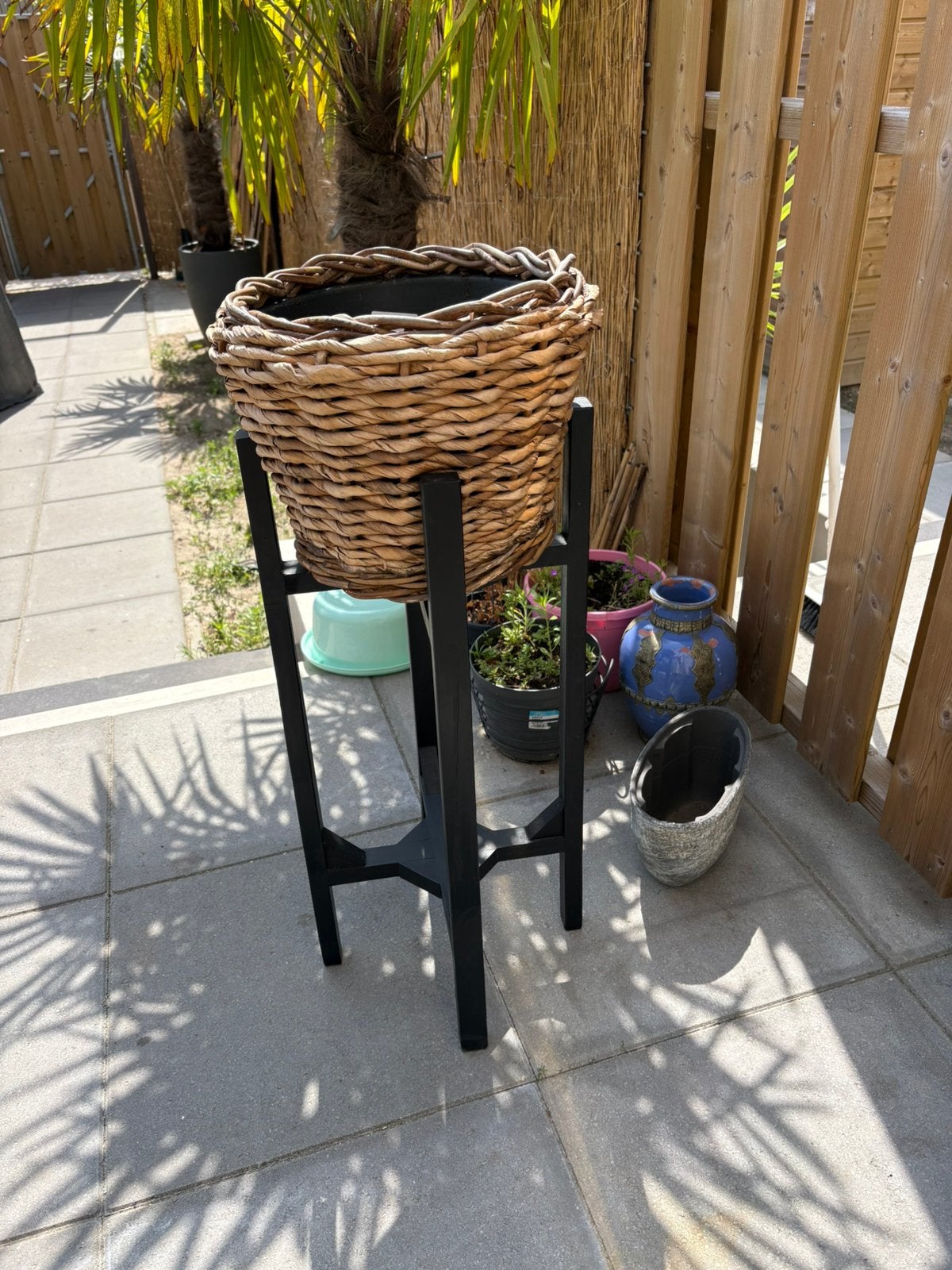 Leuke plantenbak hout, Tuin en Terras, Ophalen, Gebruikt, Rond, Binnen