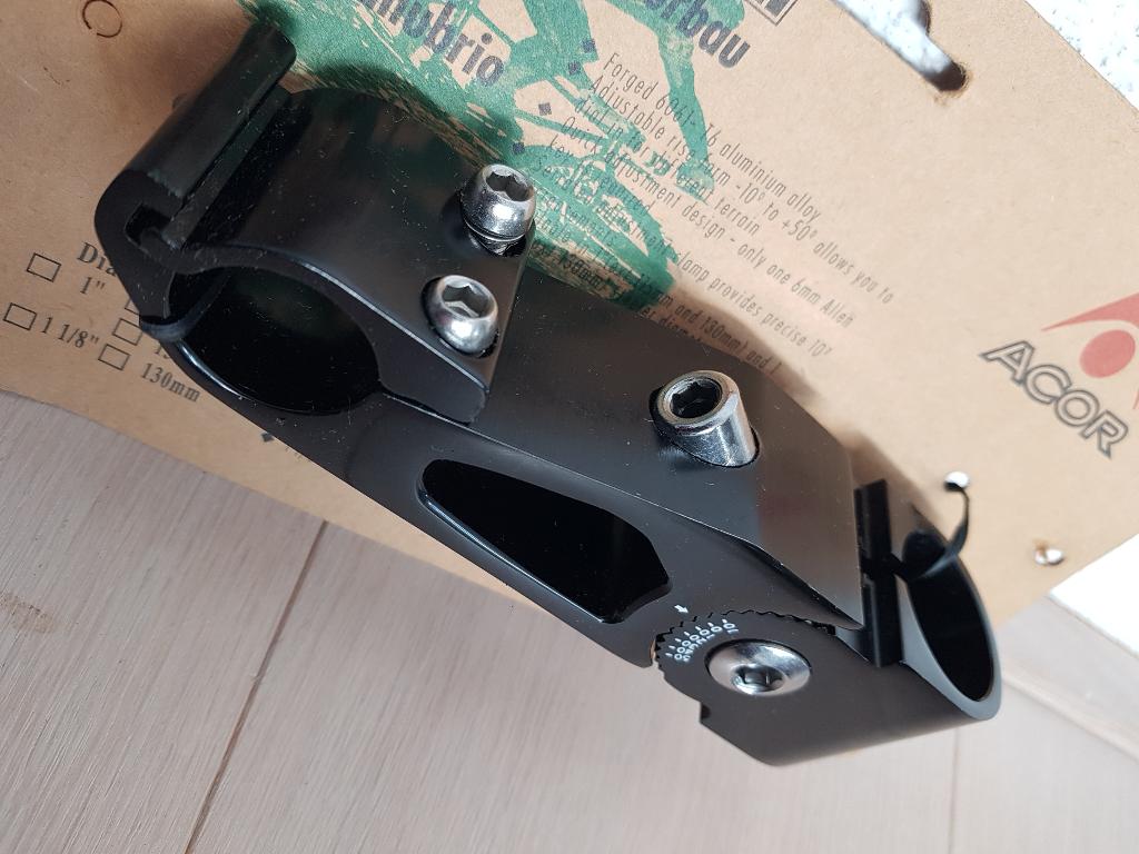 Stuurpen Acor verstelbaar 115mm matzwart aluminium, Fietsen en Brommers, Fietsonderdelen, Gravelbike, Overige typen, Nieuw, Ophalen of Verzenden