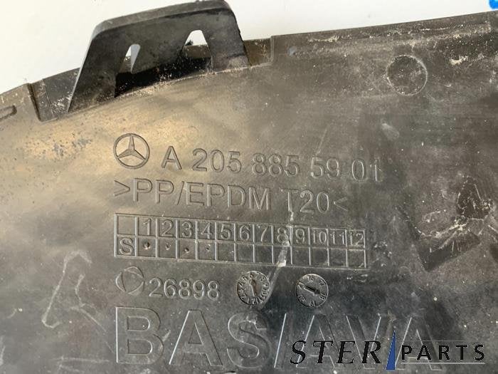 Bumper Rooster van een Mercedes C-Klasse, Gebruikt, -, Ophalen of Verzenden, Bumper