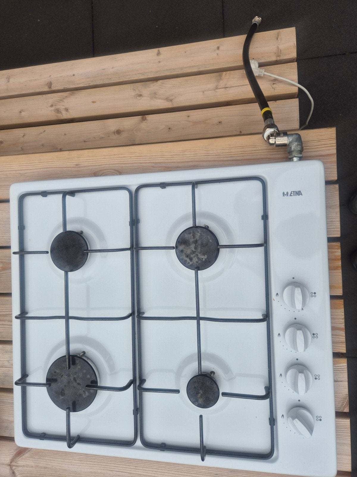 ETNA KVG158WIT Gaskookplaat - Zo goed als nieuw, Witgoed en Apparatuur, Kookplaten, Ophalen, 4 kookzones, Zo goed als nieuw, Gas