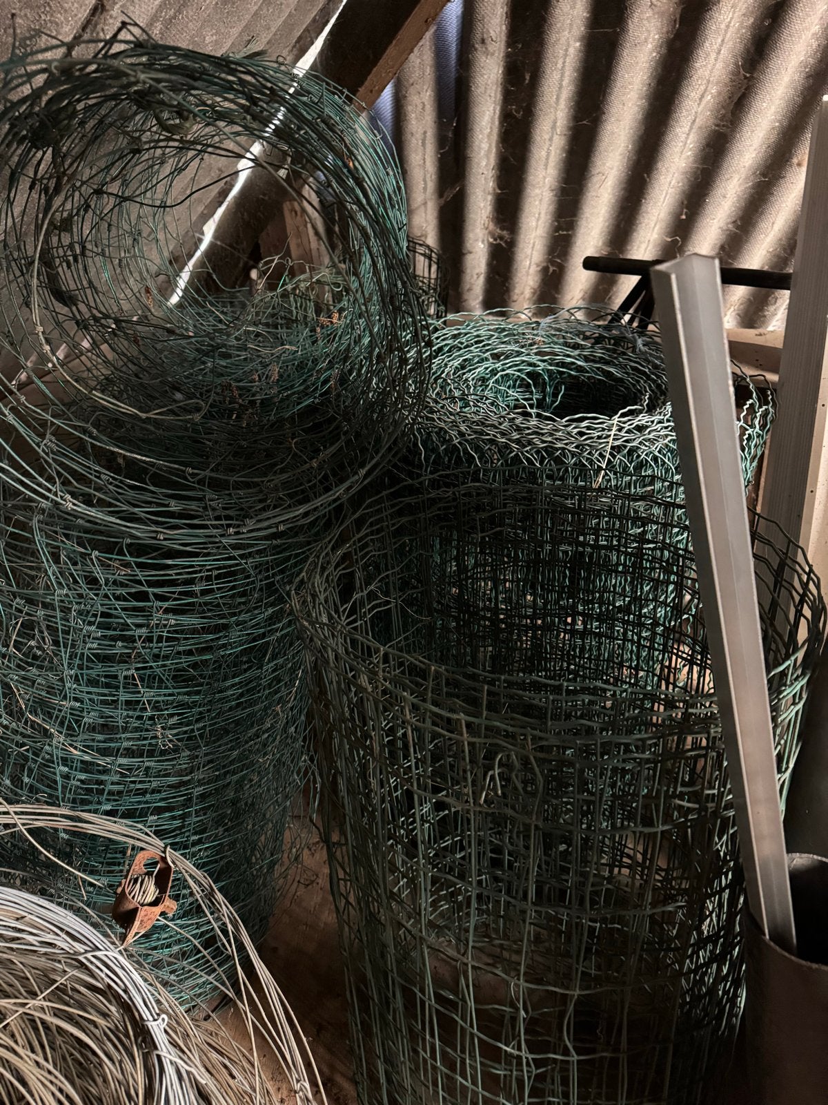 Diverse rollen gaas en draad, diverse lengtes, Ophalen, Gebruikt, 20 meter of meer, Gaas