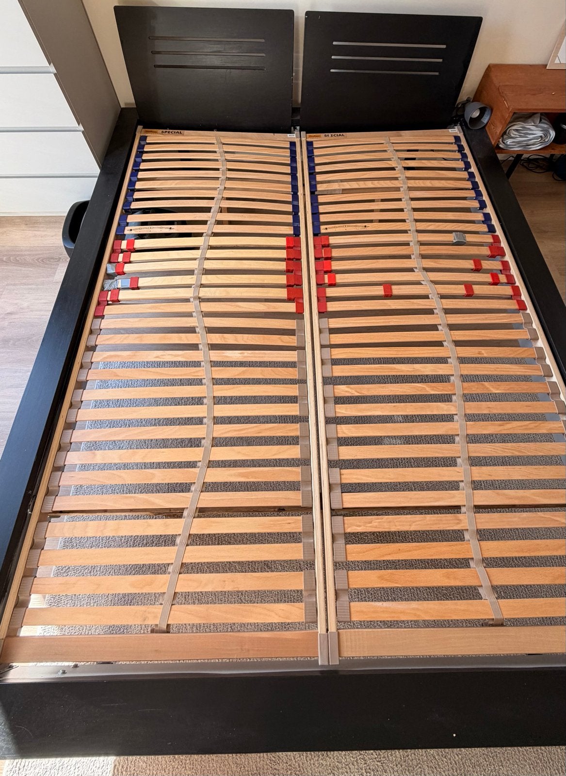 Lattenbodem 80x210 (2x) - Gratis af te halen, Ophalen, Gebruikt, Eenpersoons, 210 cm