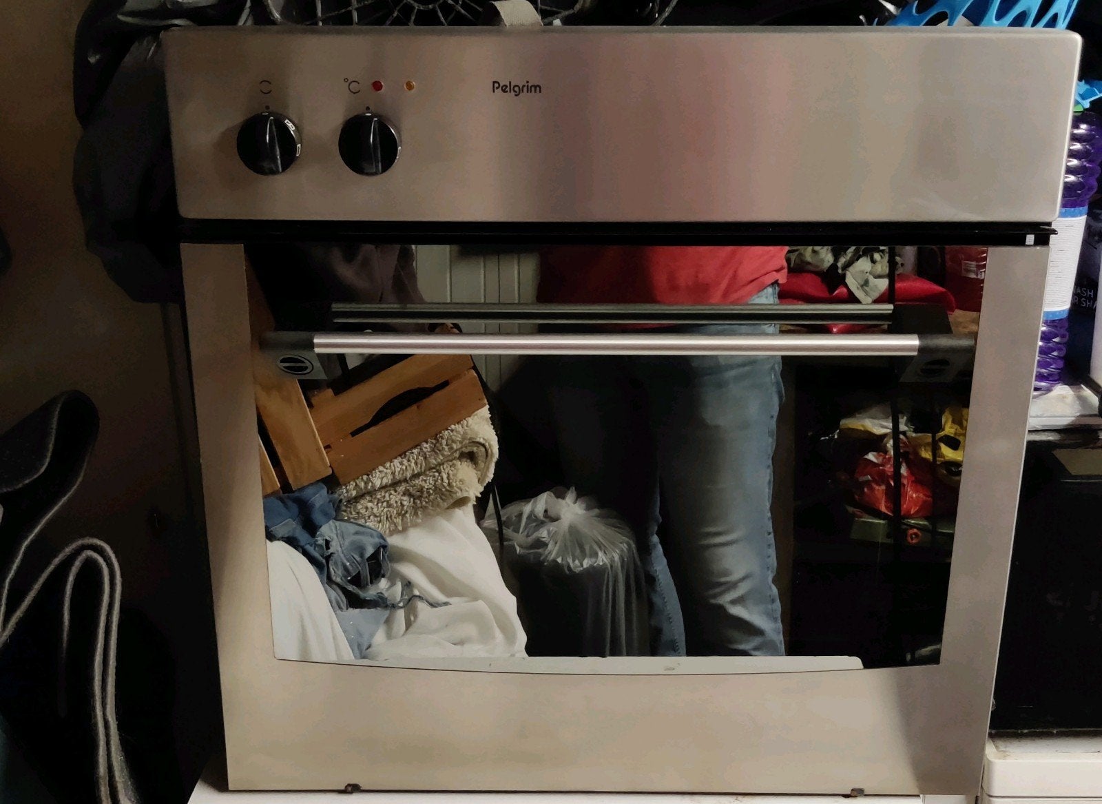 TEAB: Pelgrim OST 293 Inbouw Oven RVS - Goede Staat, Ophalen, Gebruikt, Hete lucht, Pelgrim
