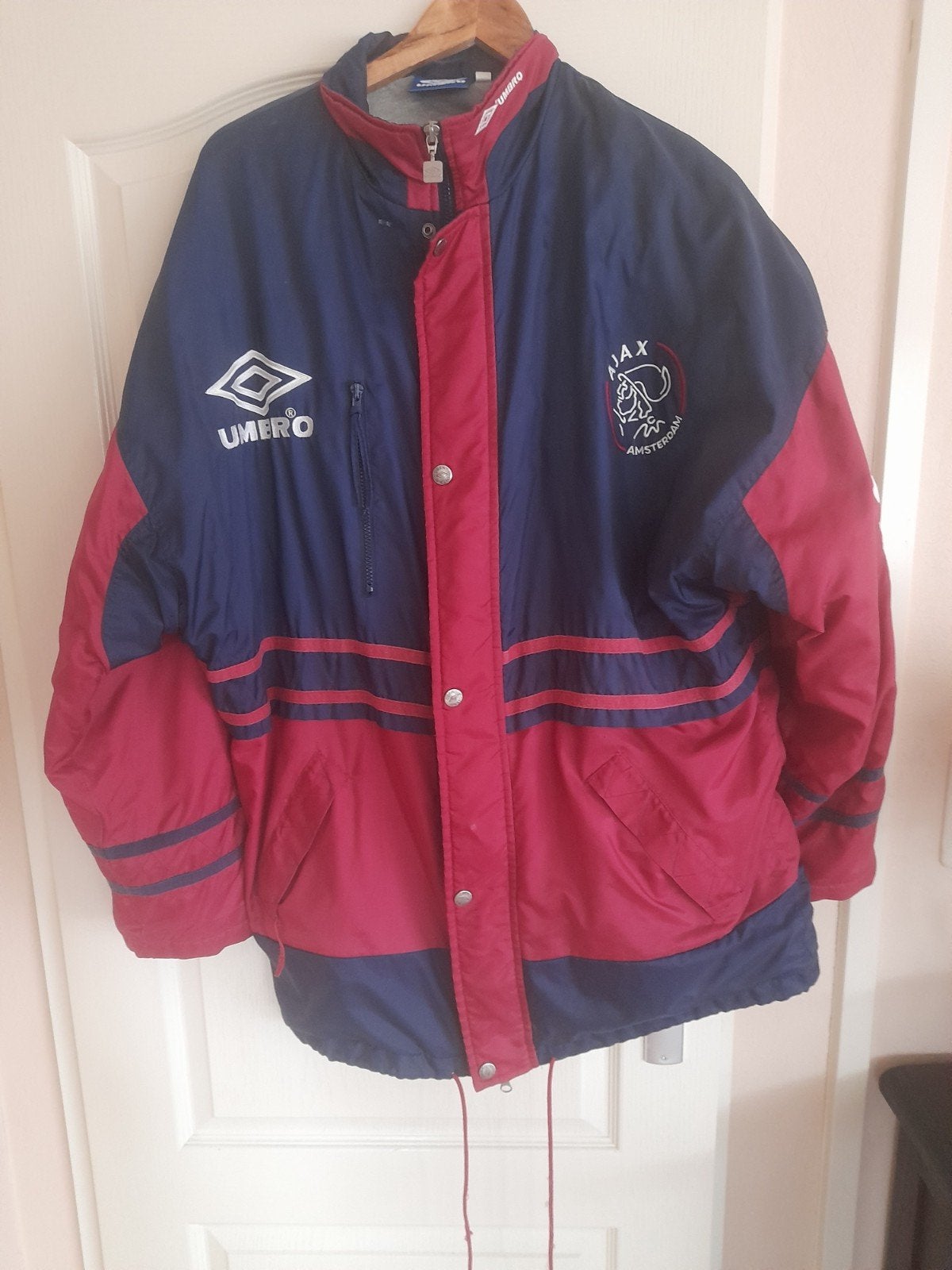 Vintage Umbro Ajax Amsterdam Jas Maat L, Kleding | Heren, Maat 52/54 (L), Meerkleurig, Ophalen of Verzenden, Zo goed als nieuw
