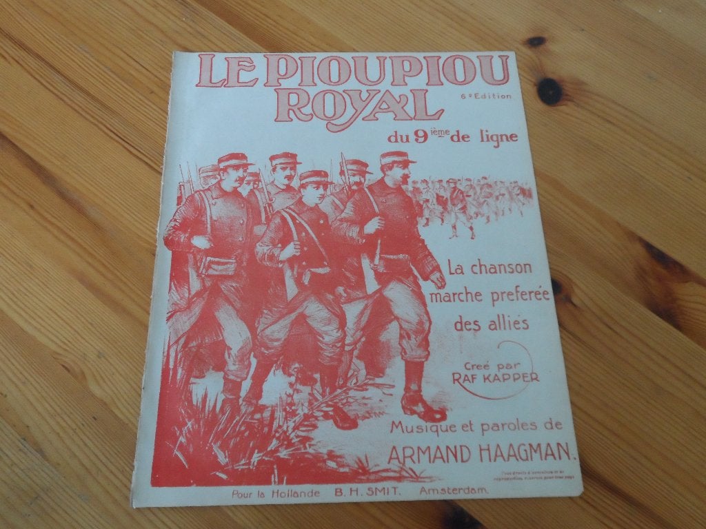 Le pioupiou royal - letttre a armand - armand haagman, Muziek en Instrumenten, Bladmuziek, Piano, Gebruikt, Ophalen of Verzenden