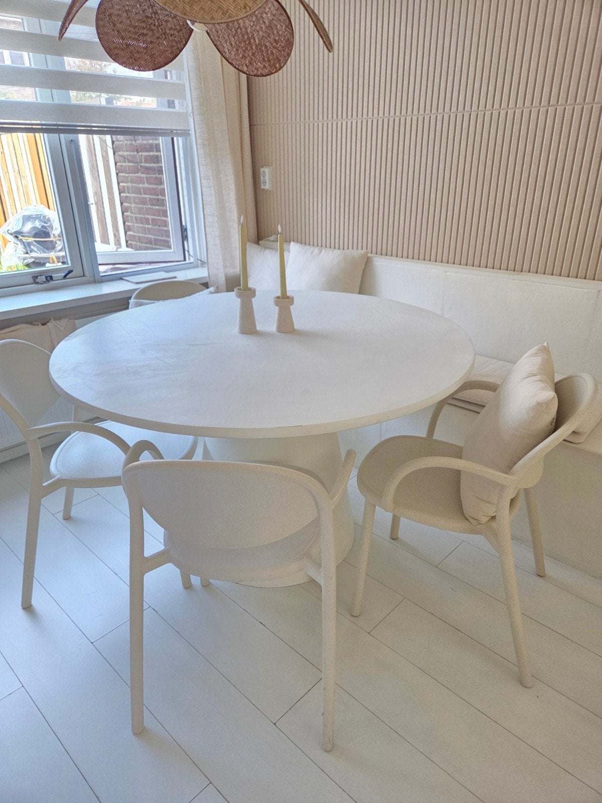 Eleanora Eettafel Elin Rond Wit - 130 cm, Ophalen