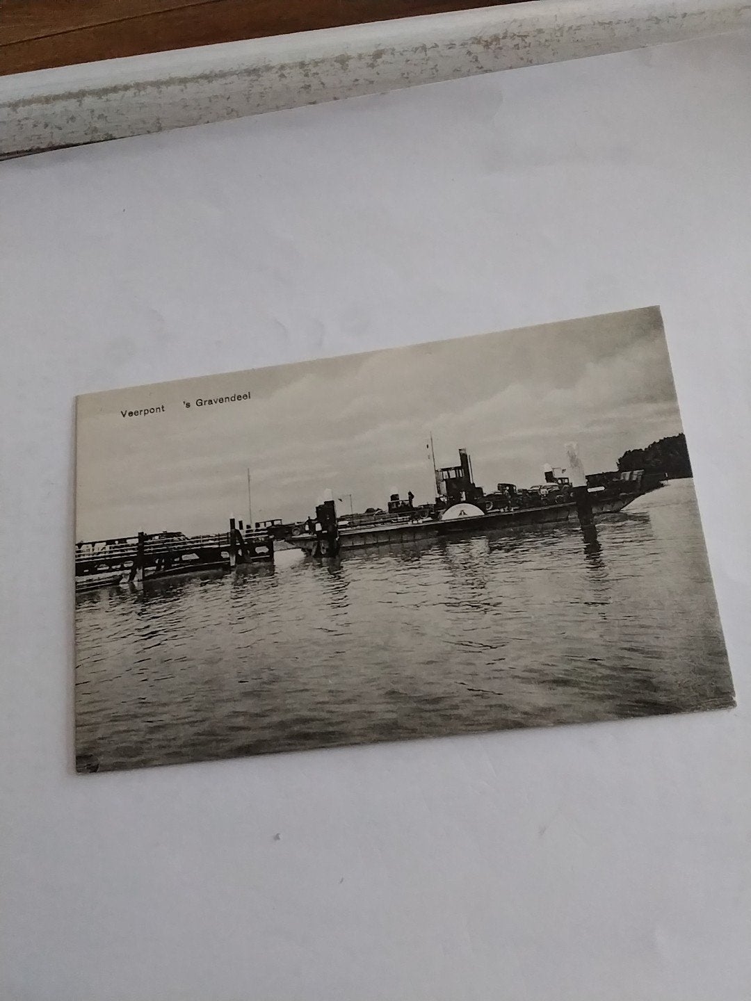 Oude ansichtkaart Veerpont 's Gravendeel, Ophalen of Verzenden, 1940 tot 1960, Ongelopen, Zuid-Holland