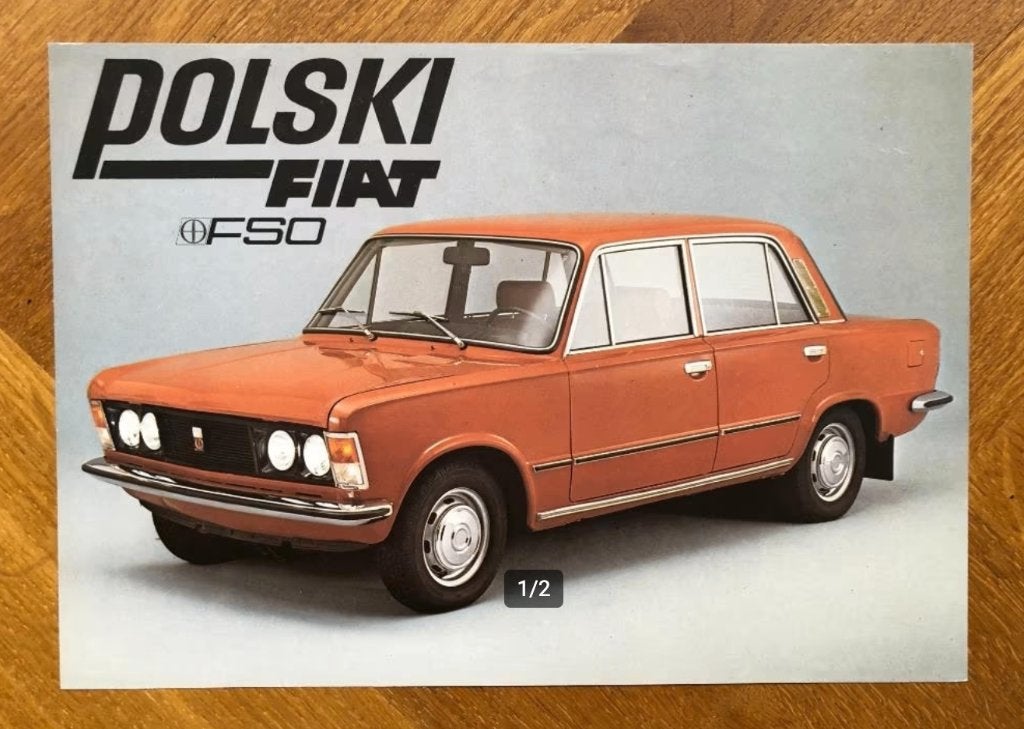 Polski Fiat 125P leaflet jaren '70., Verzenden, Nieuw, Overige merken, FSO Polski Fiat
