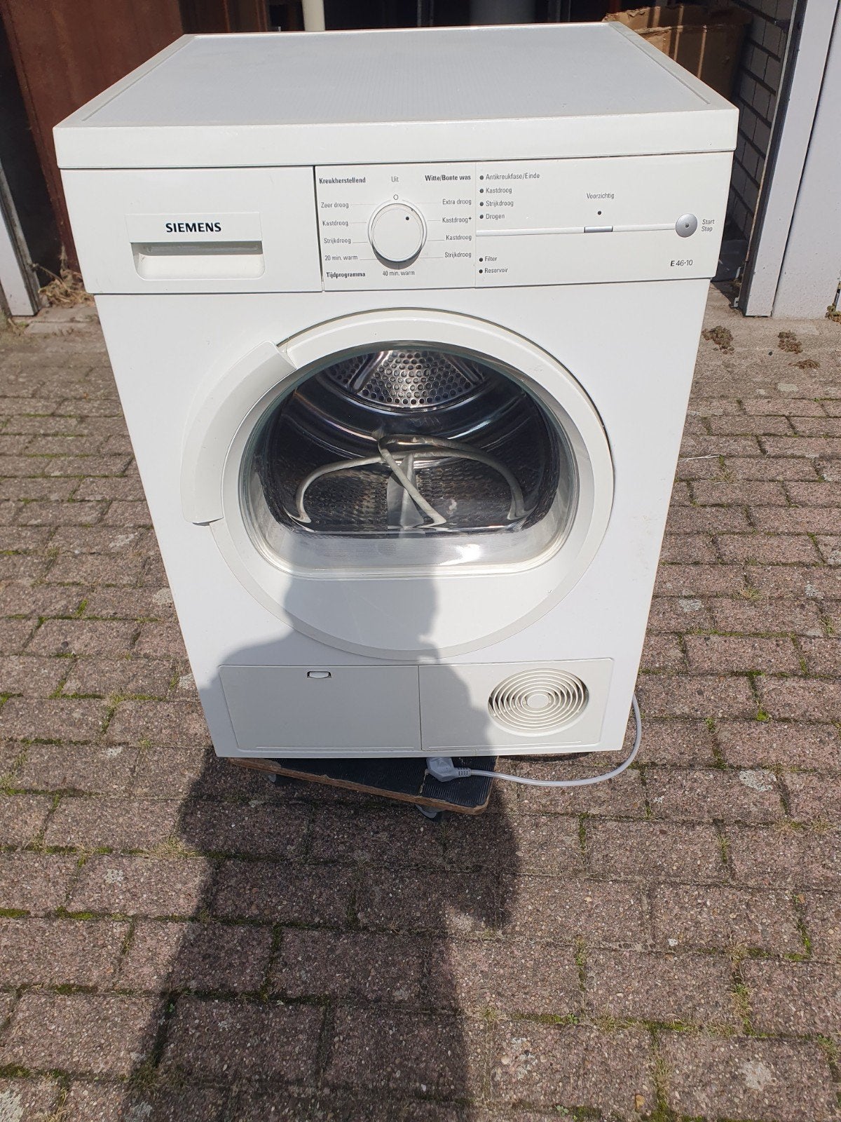 Siemens WT46E100NL Condensdroger - Gebruikt, Ophalen, 6 tot 8 kg, Gebruikt, Voorlader