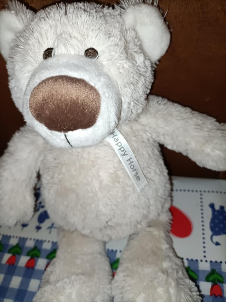 Happy Horse witte beer Baggio knuffel 29 cm groot, Ophalen of Verzenden, Zo goed als nieuw, Beer