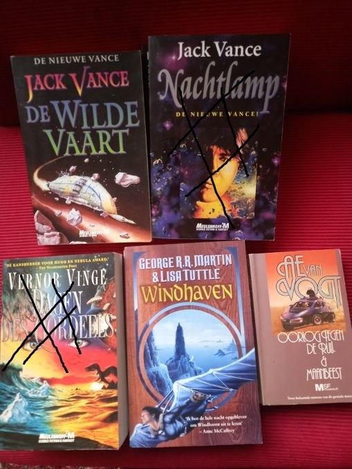 sf boeken  jack vance,george pr martin, vd vogt, Ophalen of Verzenden, Zo goed als nieuw
