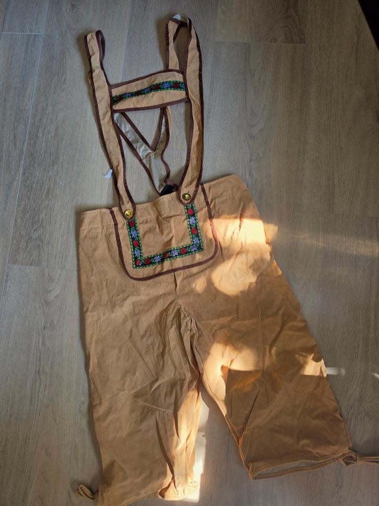 Nieuw! Oktoberfest lederhose maat Xl/XXL, Ophalen of Verzenden, Nieuw, Maat 56/58 (XL)